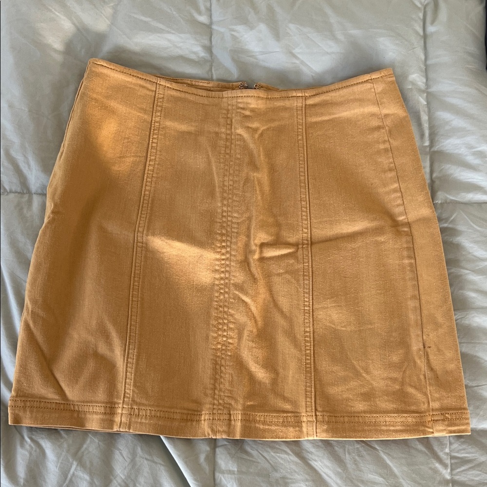 PacSun Tan/Yellow Mini Skirt